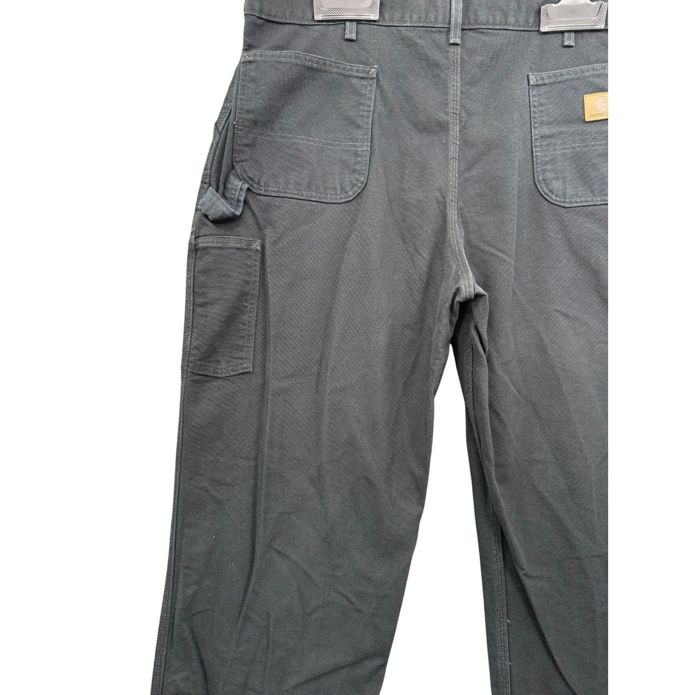 Carhartt B11 Work Pants Mens 42x32 Black Excellent Original Dungaree Fit Canvas - Picture 9 of 11
